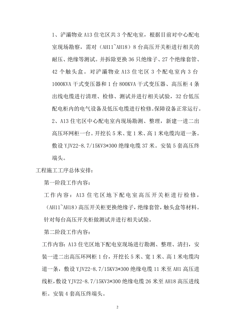 第三种施工西安市浐灞物业A13区配电室检修工程_第4页