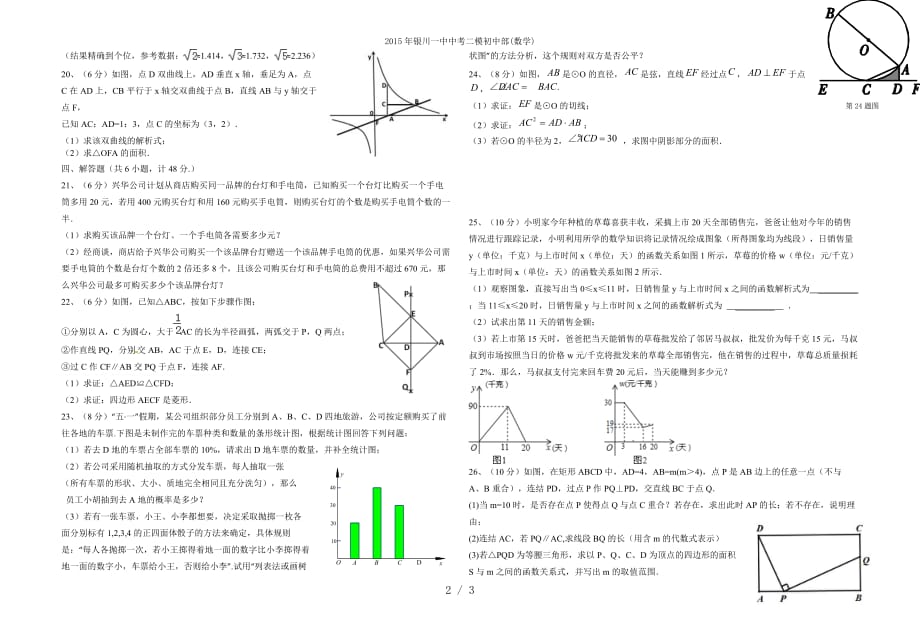 中考二模初中部(数学)_第2页