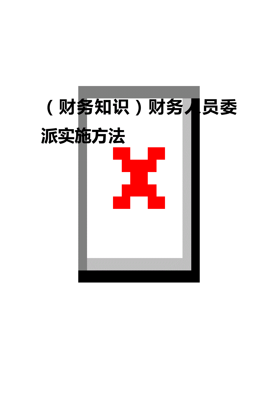 2020年（财务知识）财务人员委派实施方法_第1页