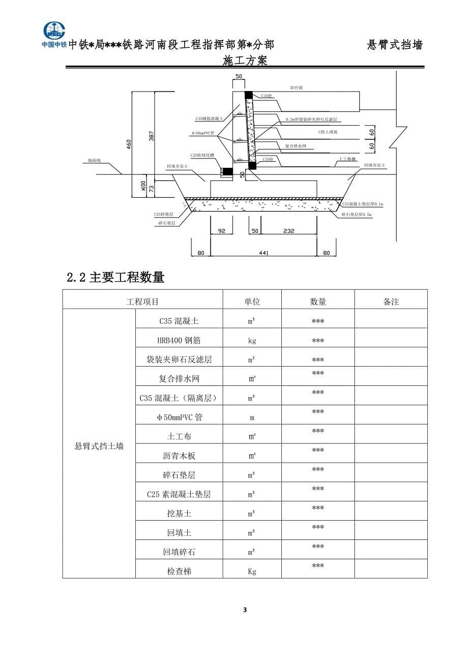 悬臂式挡土墙施工的解决方案.docx_第5页