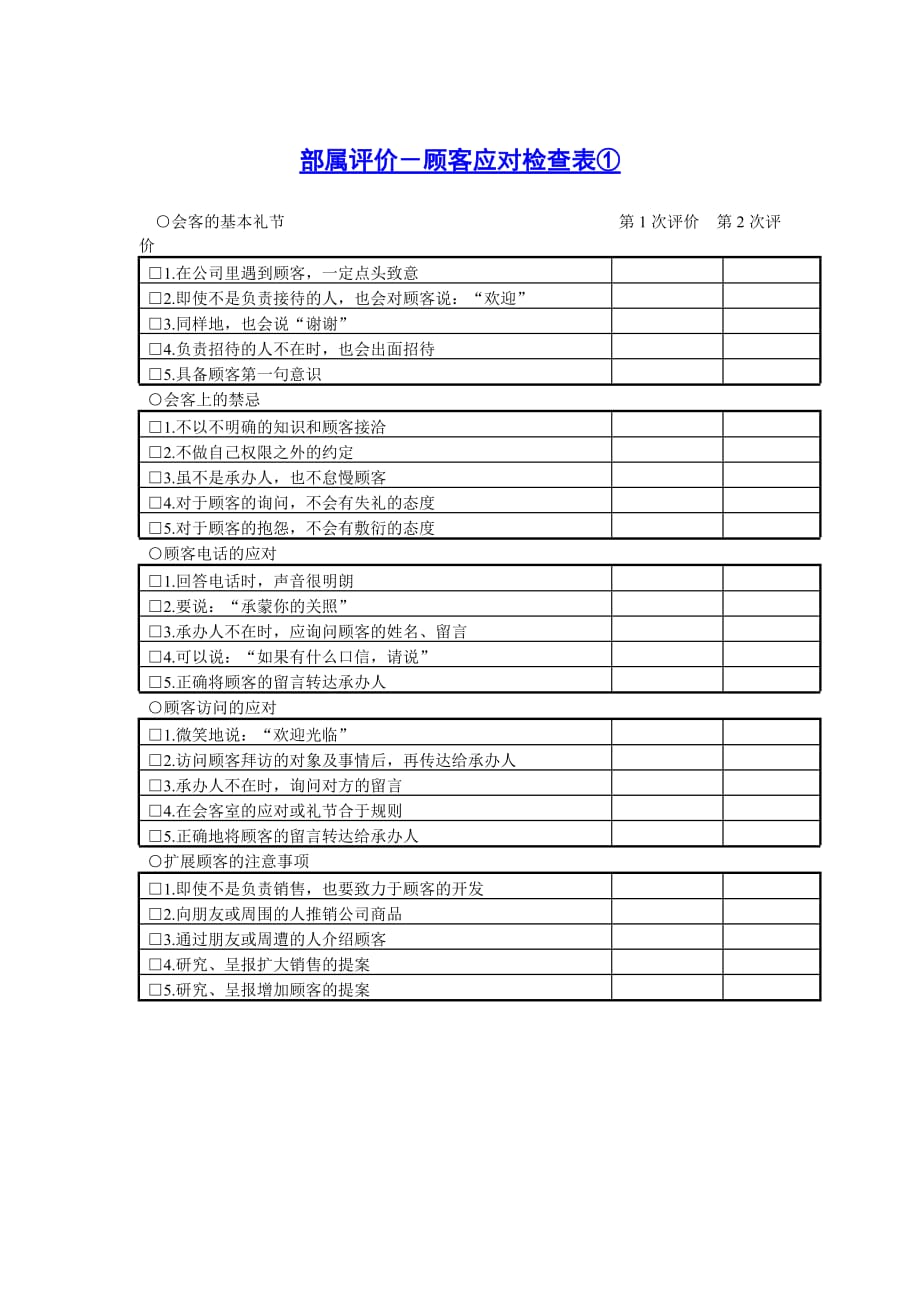 《精编》员工考核表大全176_第1页