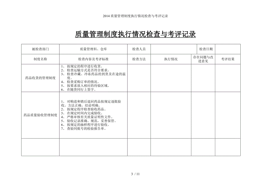 质量管理制度执行情况检查与考评记录_第3页