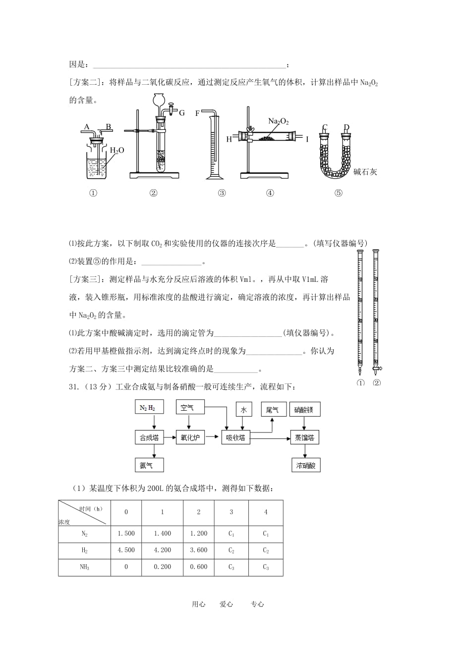 北师大（广东珠海）附中高三化学第二轮复习——综合训练（1）人教版.doc_第3页