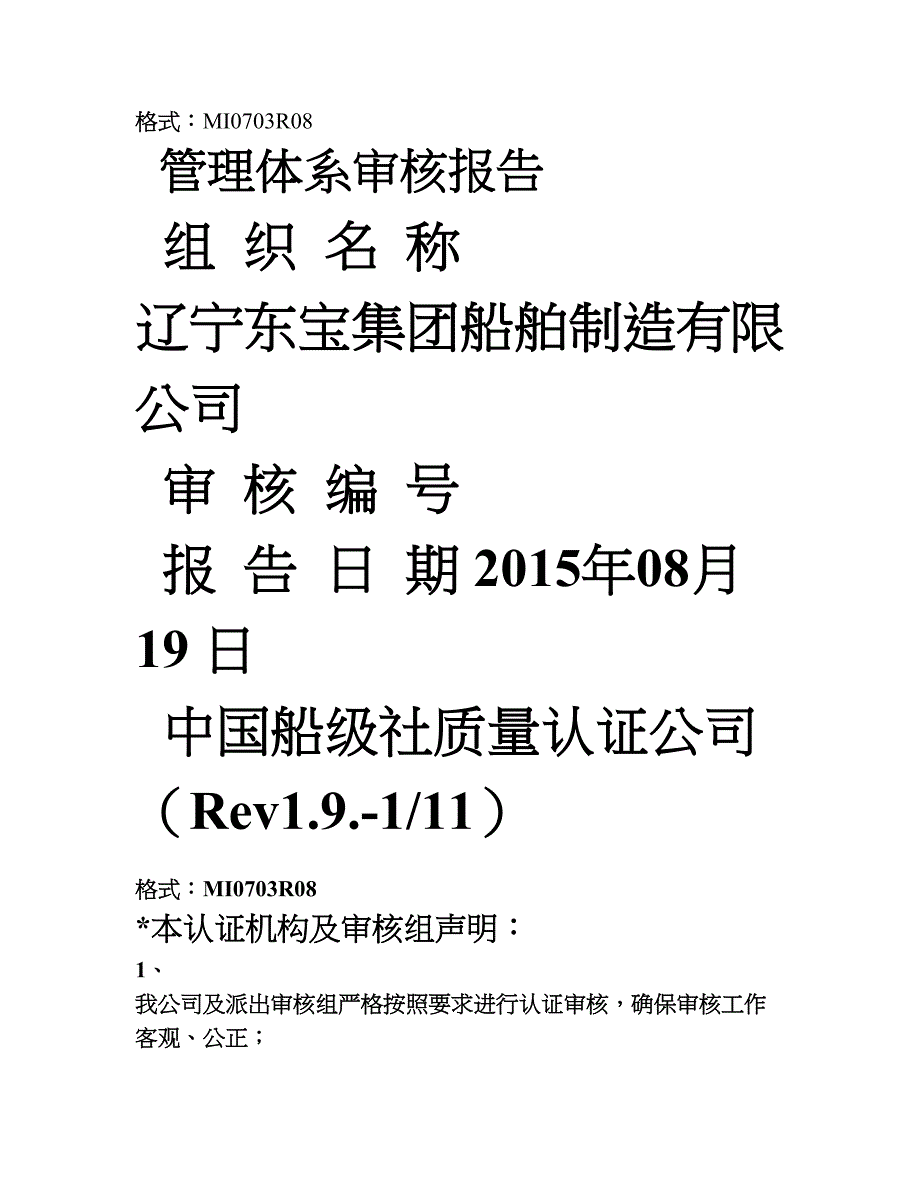 管理体系审核报告_第1页