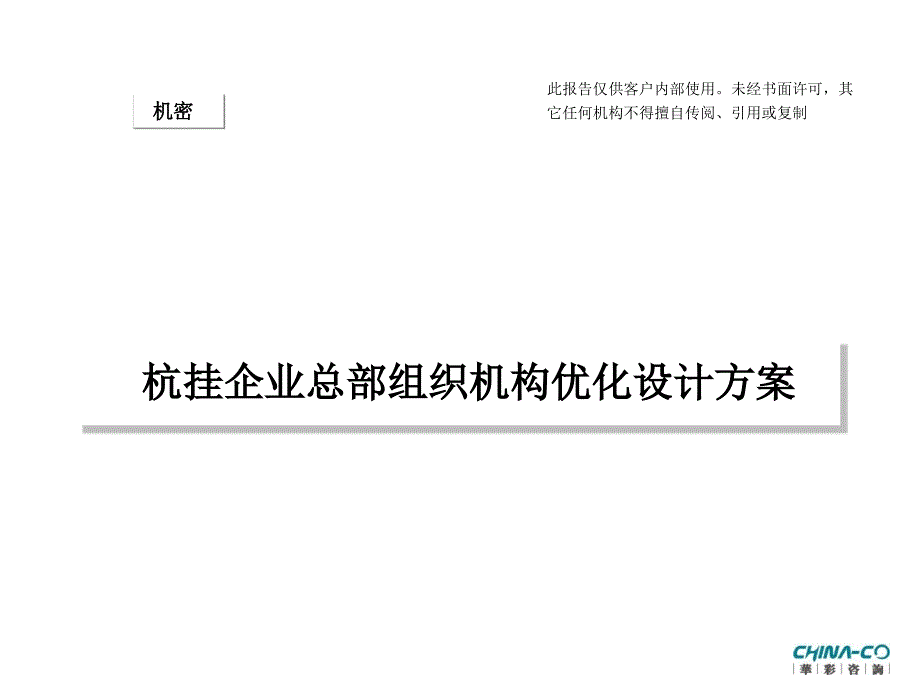 《精编》杭挂企业组织优化设计方案_第1页