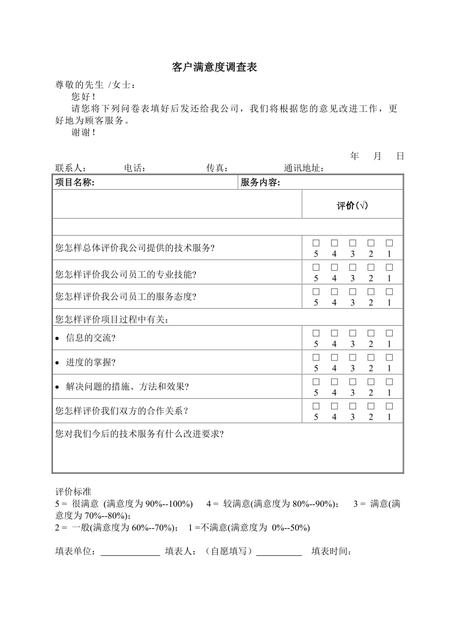 《精编》企业客户管理表格汇卒13_第1页