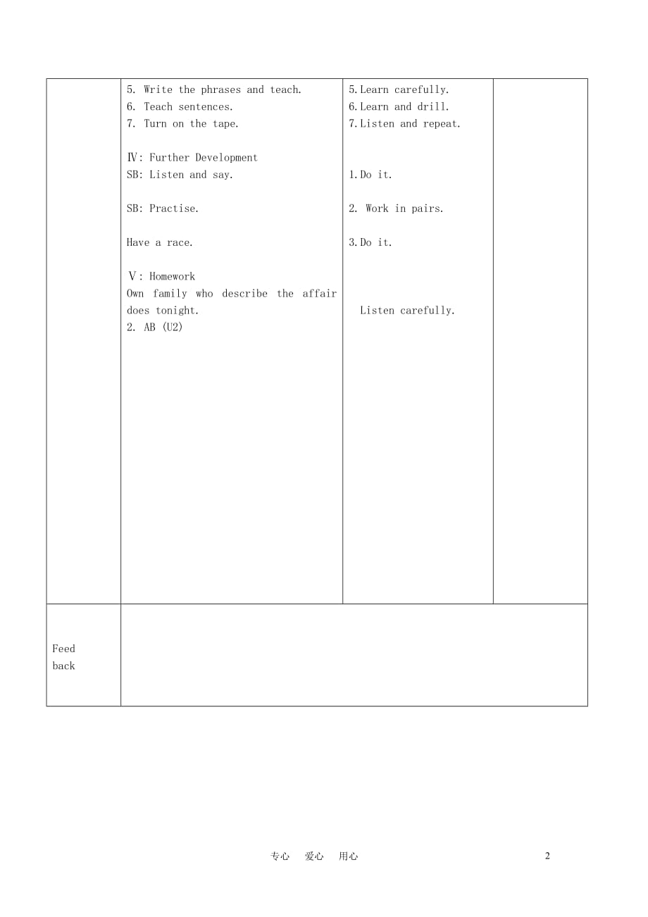 小学英语 Book4 Module2 Unit1教学设计 人教版.doc_第2页