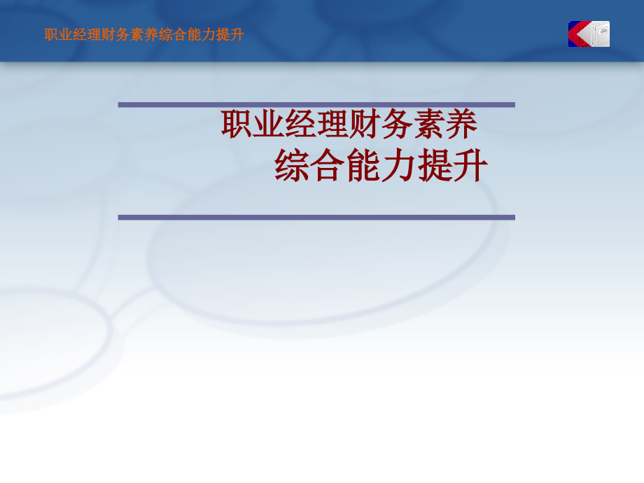 202X年如何提升职业经理财务素养综合能力_第1页