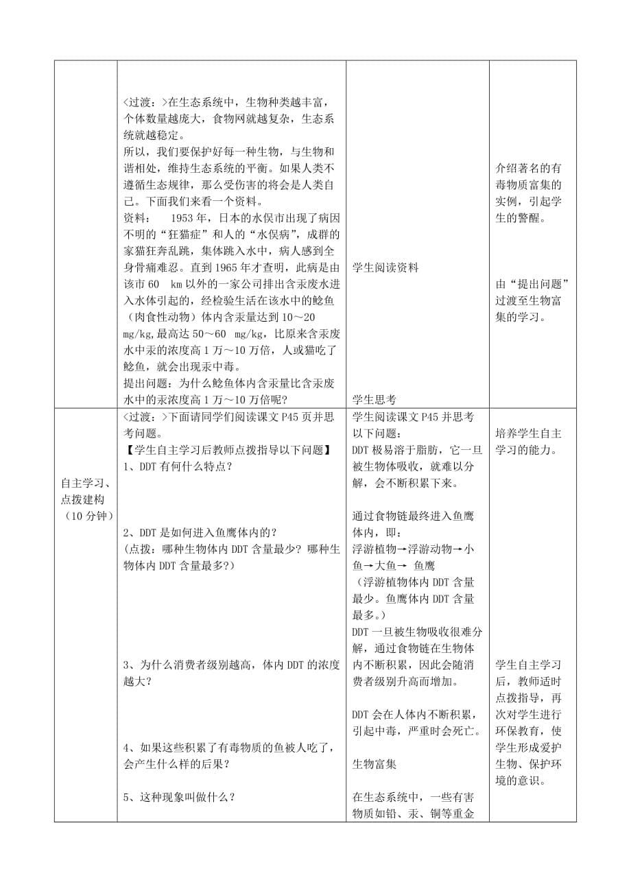 八年级生物下册 第6单元 第2章 第2节 食物链和食物网教学案1（无答案） 济南版_第5页