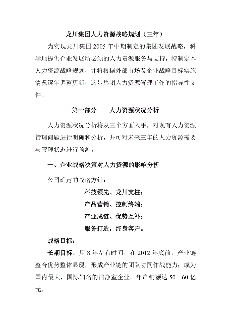 202X年某集团人力资源战略规划_第1页