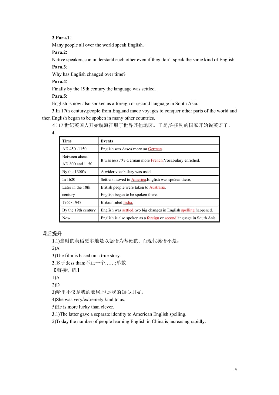 2019-2020学年高中英语人教版必修一学案设计：Unit 2 English around the world2.2 Word版含答案_第4页