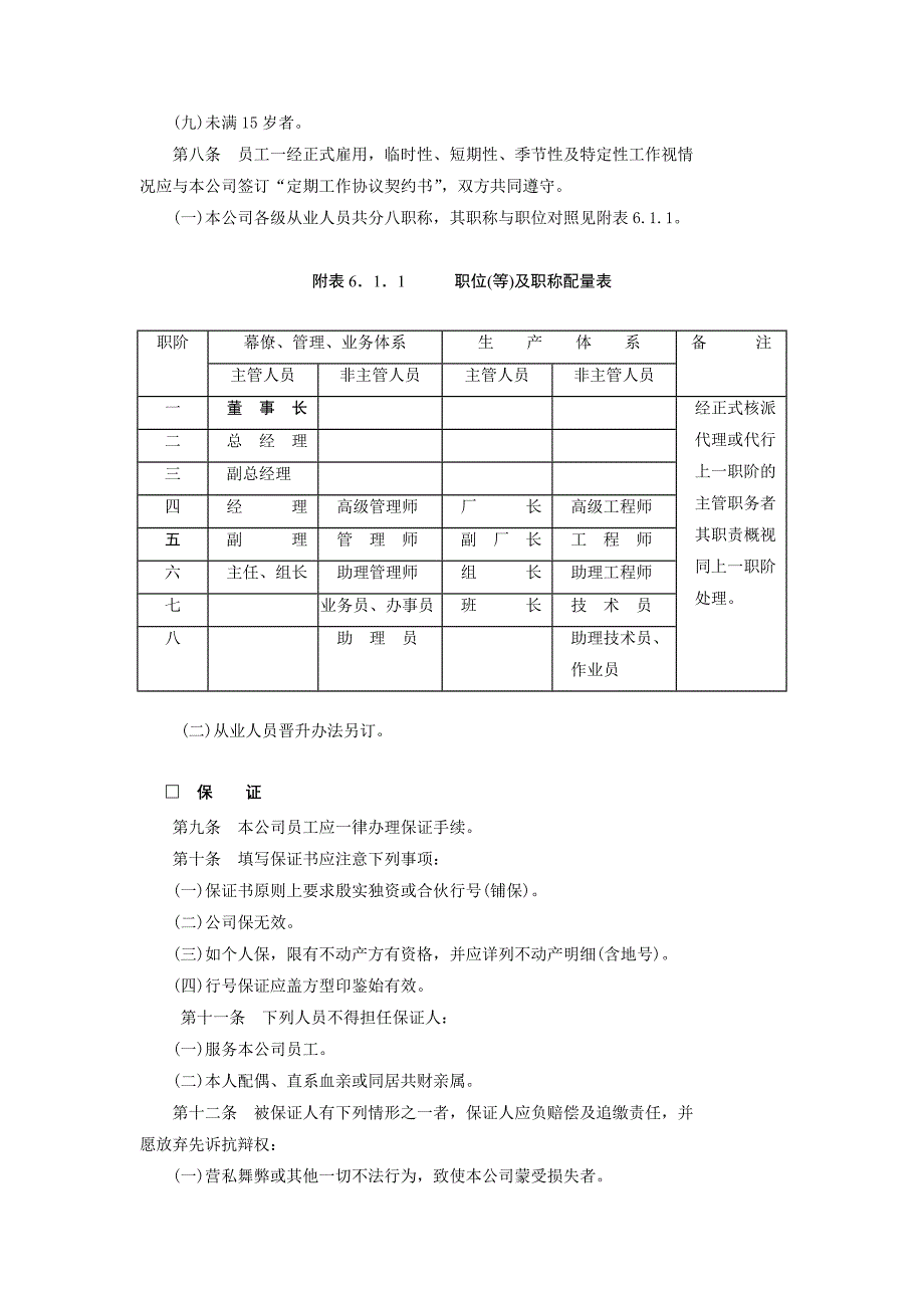 202X年某公司人事管理规章 (3)_第2页