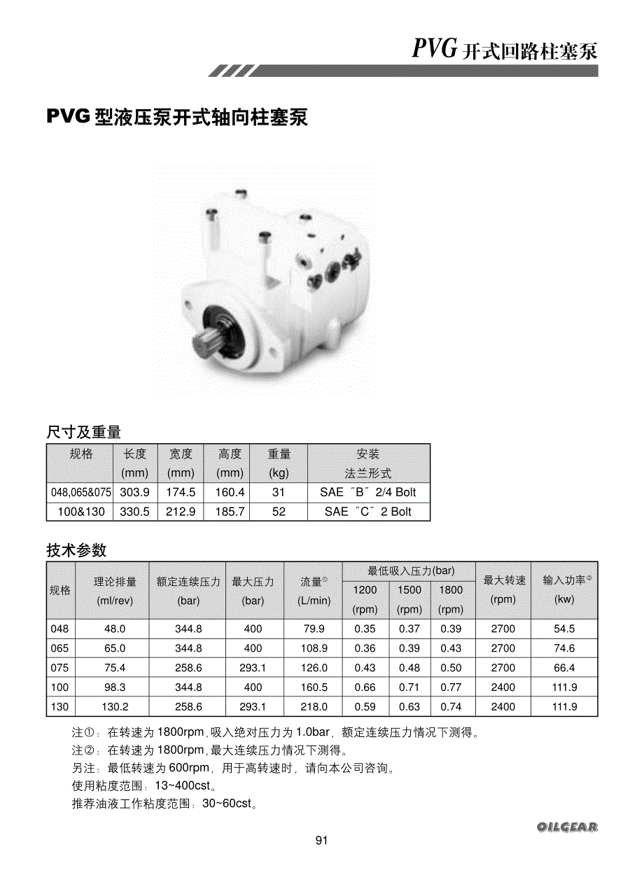 PVG柱塞泵样本资料 Oilgear中文版样本汇集.pdf_第2页