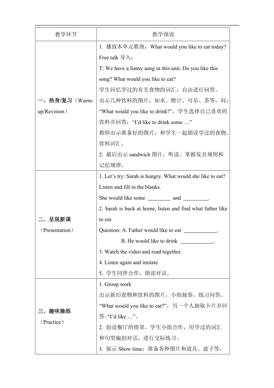 人教PEP版五年级英语上册《Unit3_A_Let’s_talk名师教案》_第2页