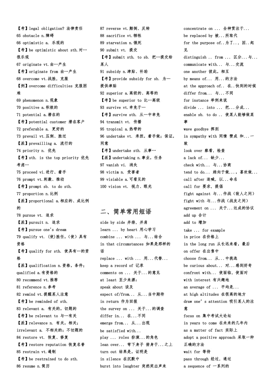 高频词汇+常用短语.doc_第2页