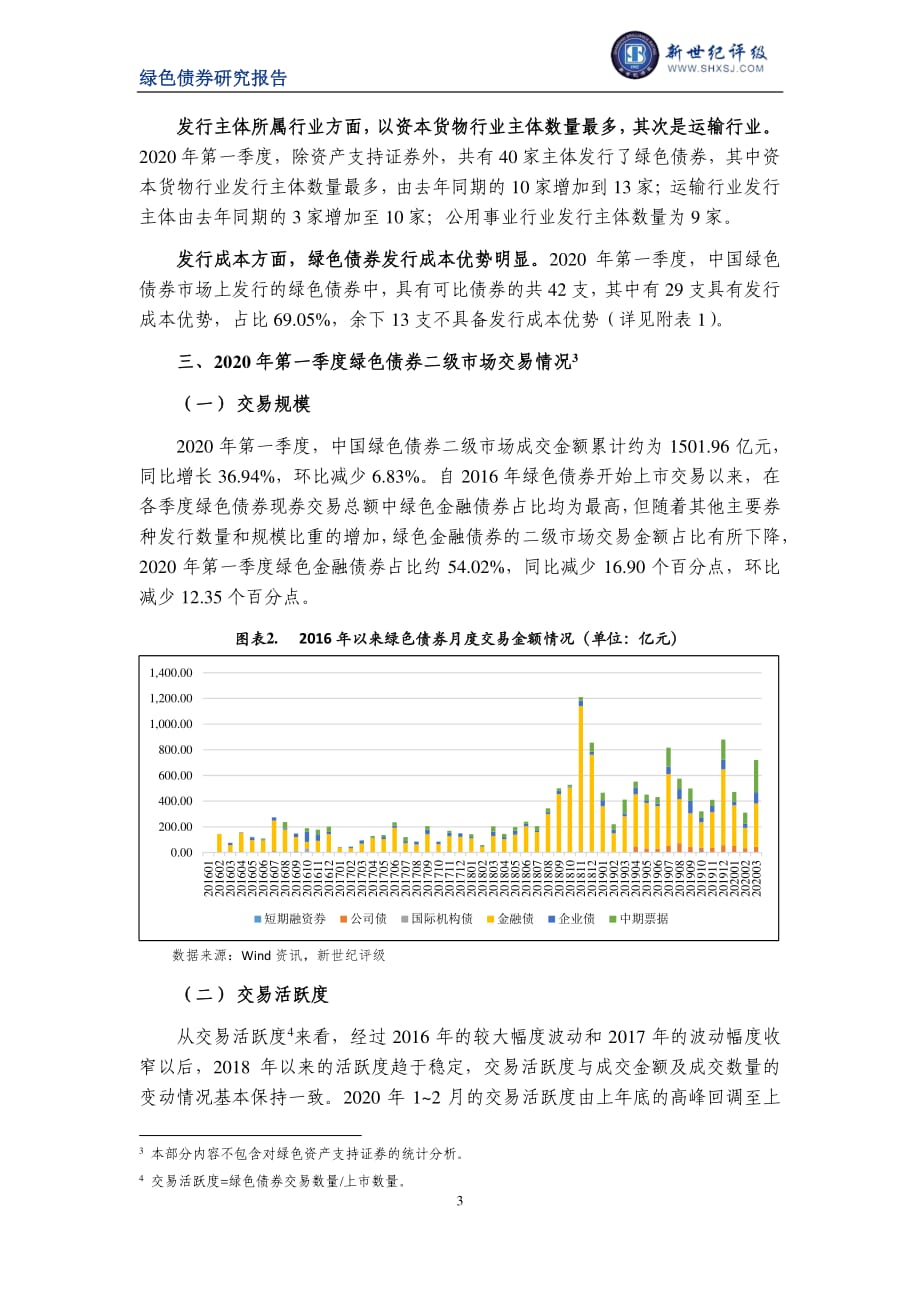 2020年第一季度中国绿色债券市场分析报告-新世纪评级_第3页
