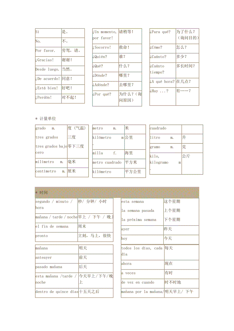 西班牙语常用单词.doc_第1页