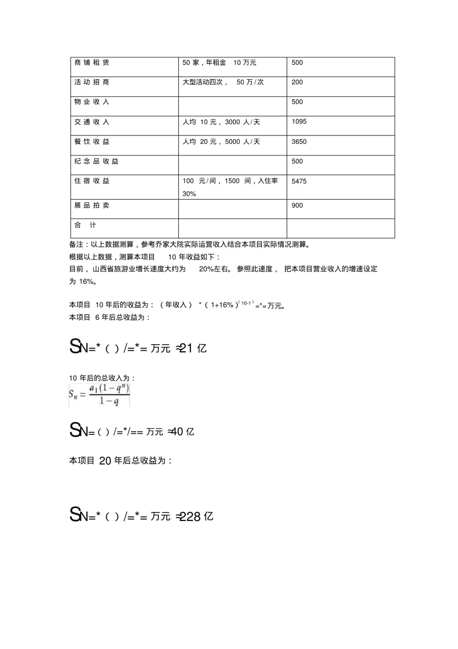 最新项目收益分析 [汇编整理]_第2页