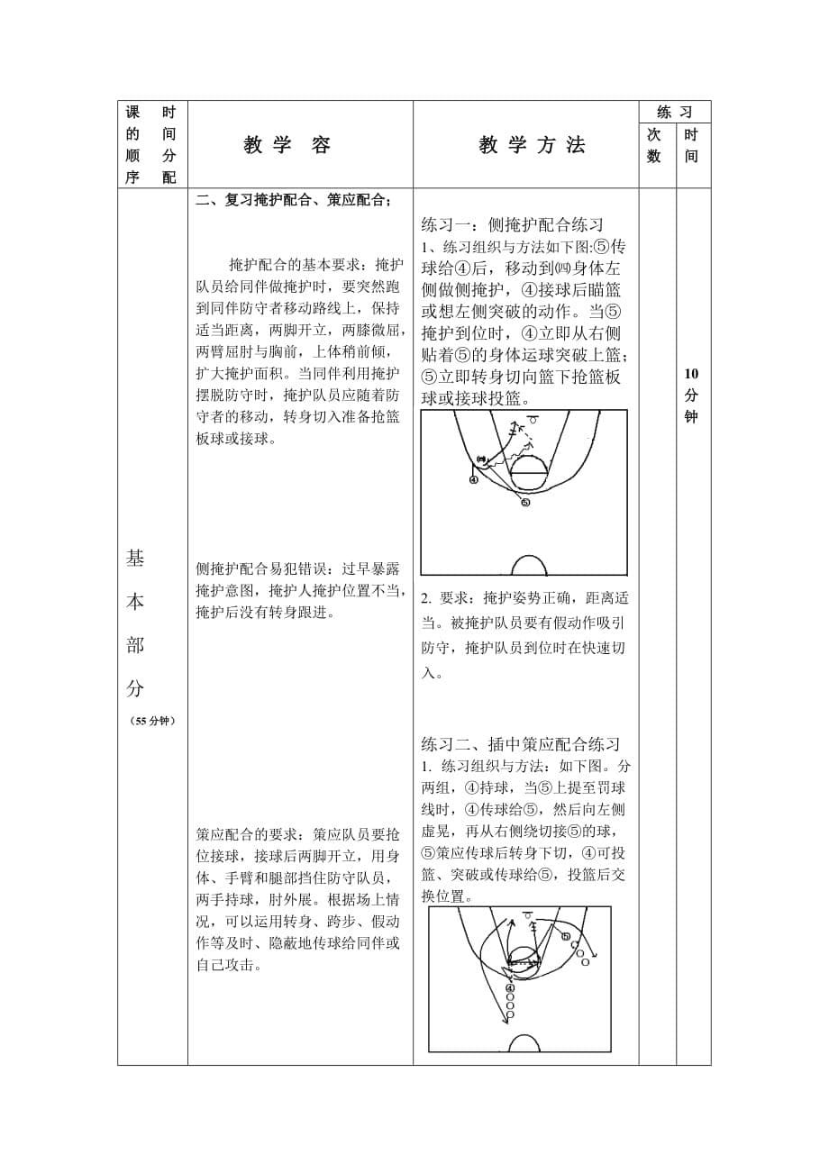 篮球_长传快攻和二攻一配合教案_第5页