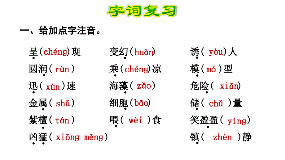 部编版小学语文三年级下册期末第7单元复习_第2页