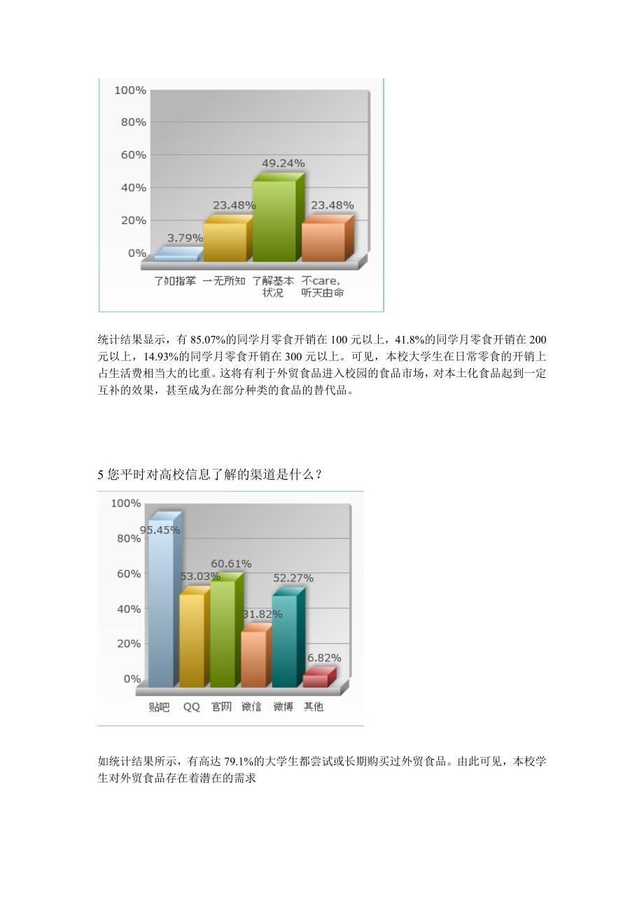 问卷调查的统计结果与分析报告_第5页