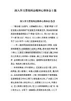 深入学习贯彻精神心得体会3篇