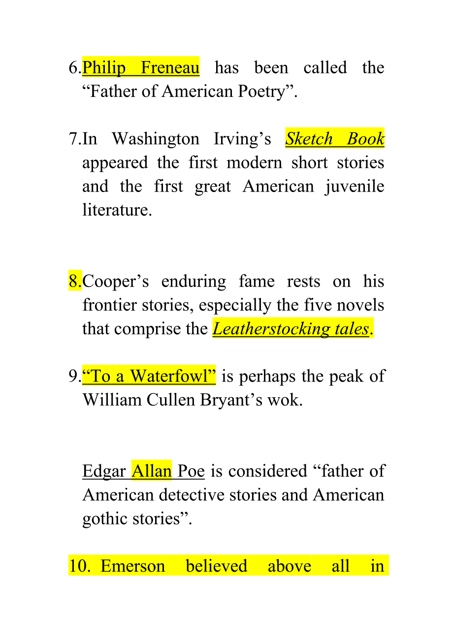 美国文学史与选读期末复习题_第2页