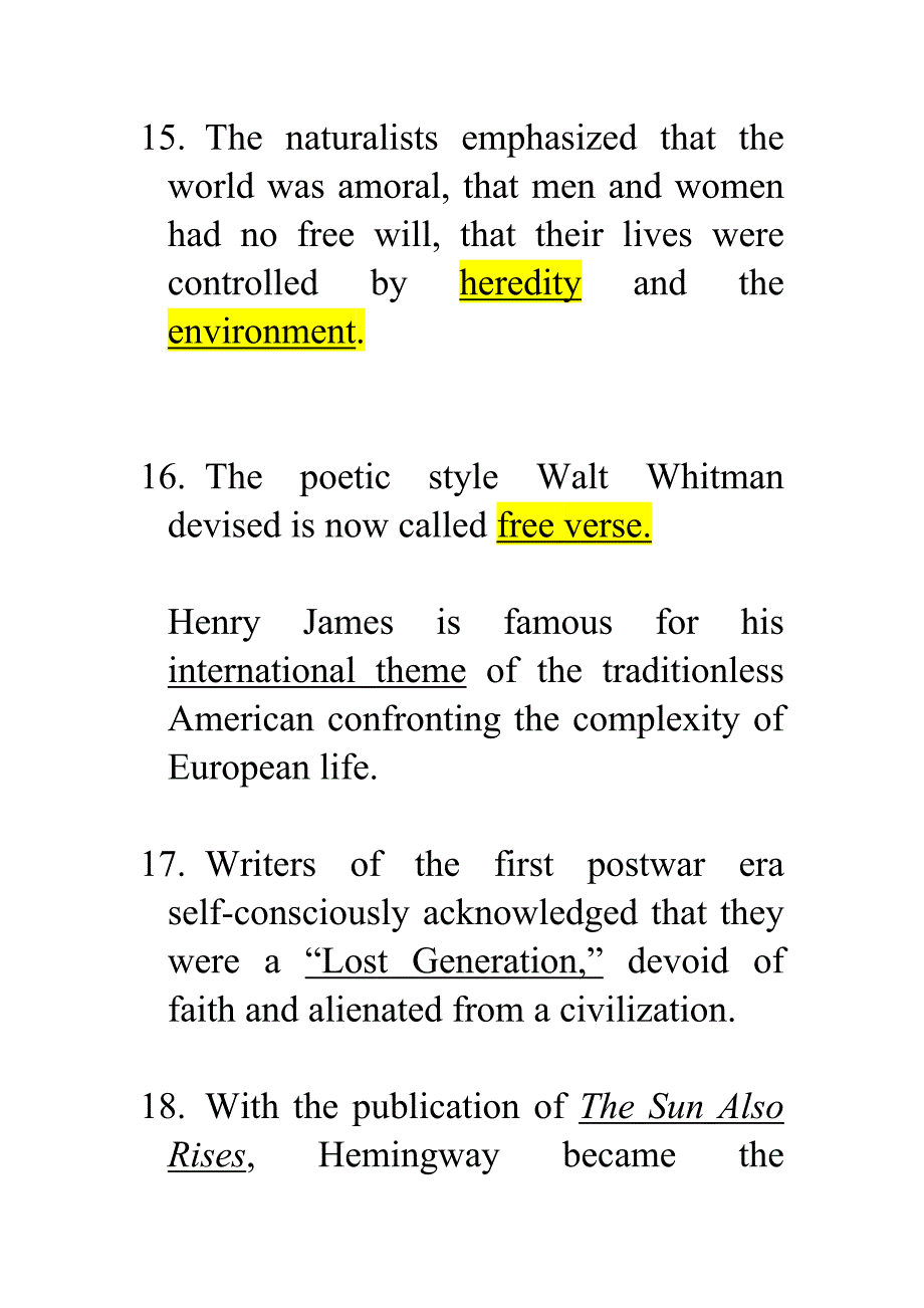 美国文学史与选读期末复习题_第4页