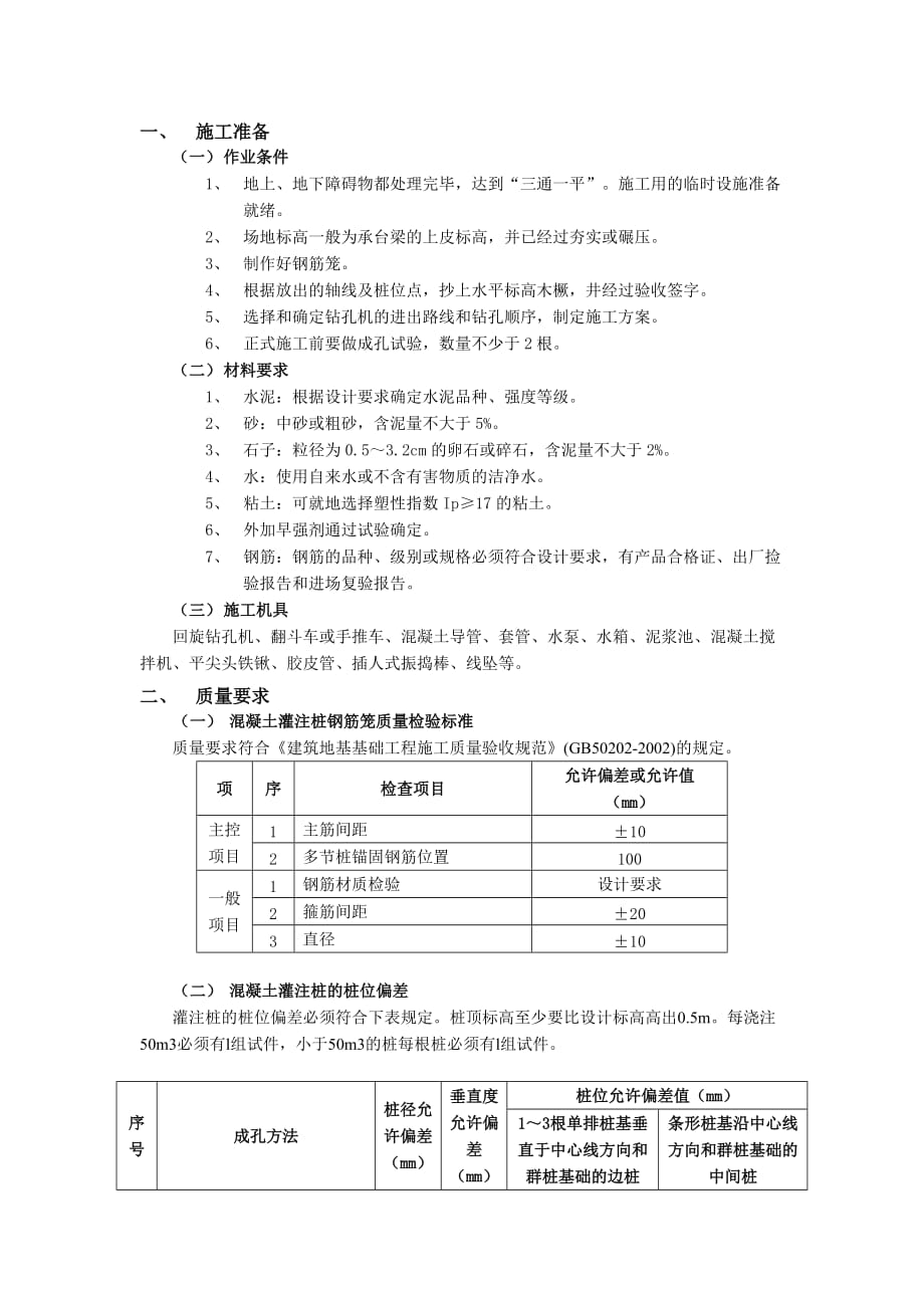 12泥浆护壁回转钻孔灌注桩工程-技术交底_第1页