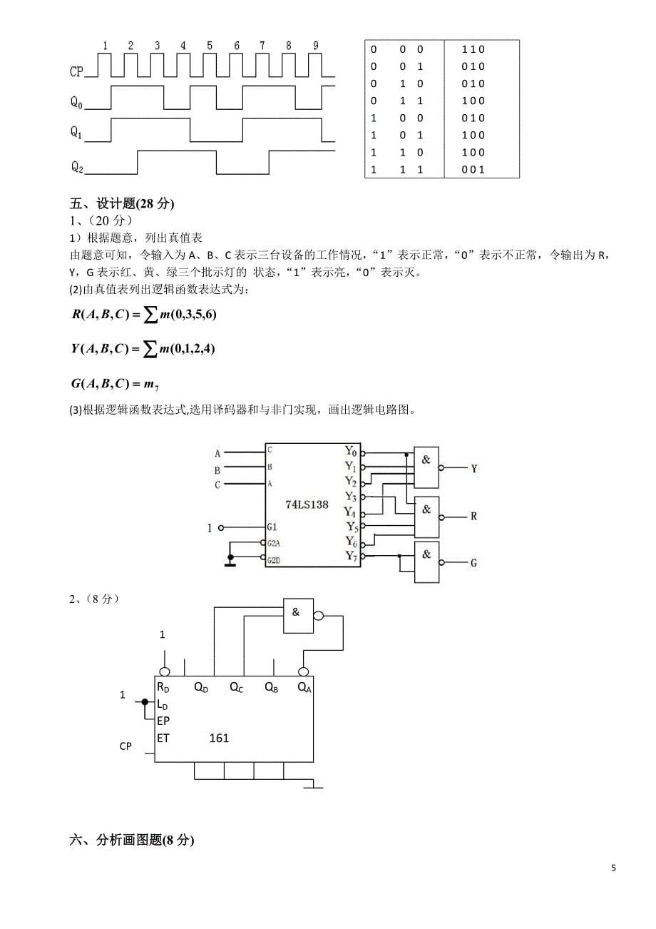 数电试题及答案(五套).doc_第5页