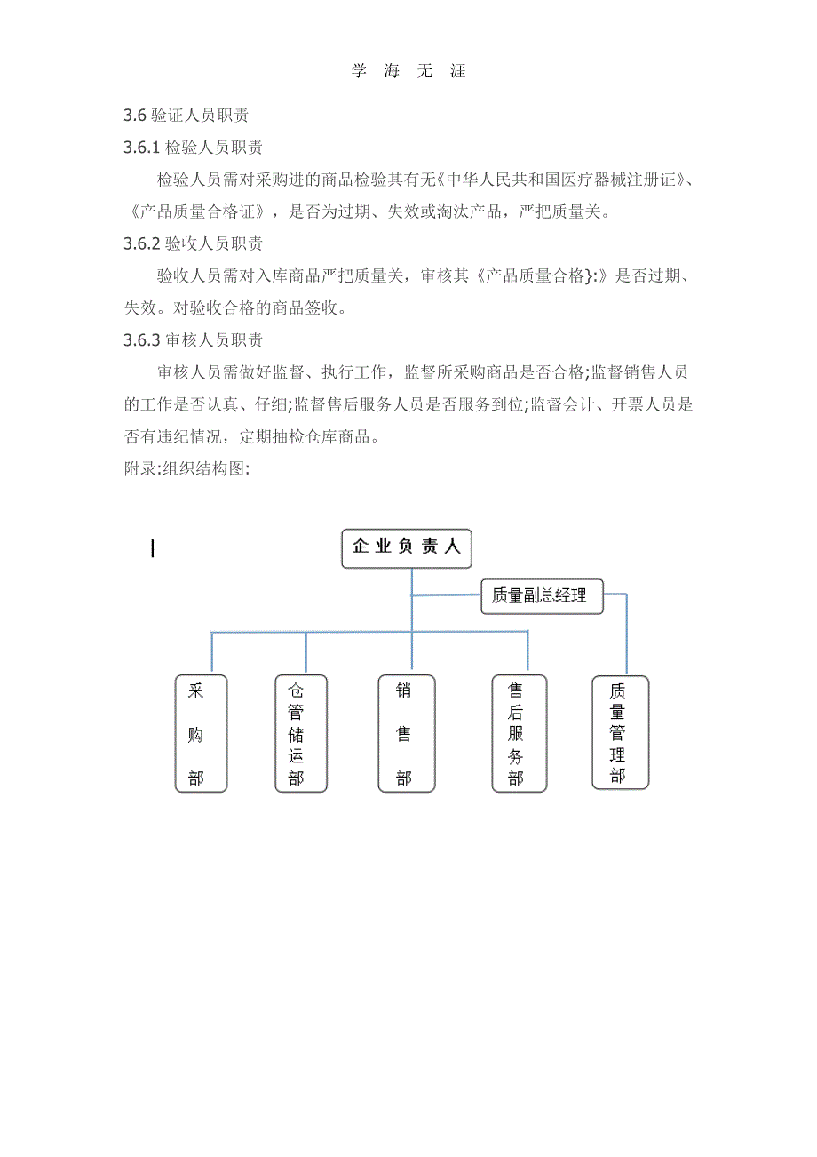 医疗器械经营质量管理制度和工作程序（11号）.pdf_第3页