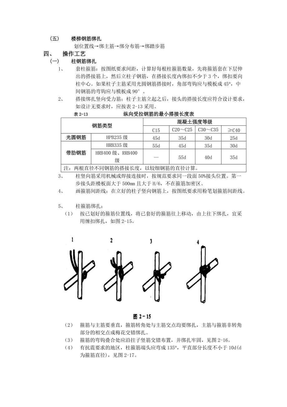 17框架结构钢筋绑扎工程-技术交底_第2页