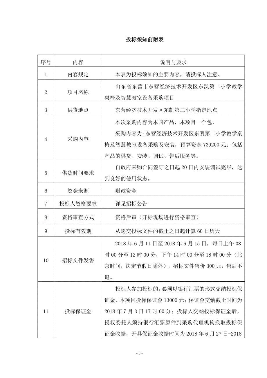 第二小学教学桌椅及智慧教室设备采购项目招标文件_第5页