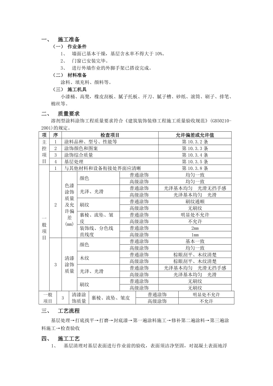 09外墙涂料工程-技术交底_第1页