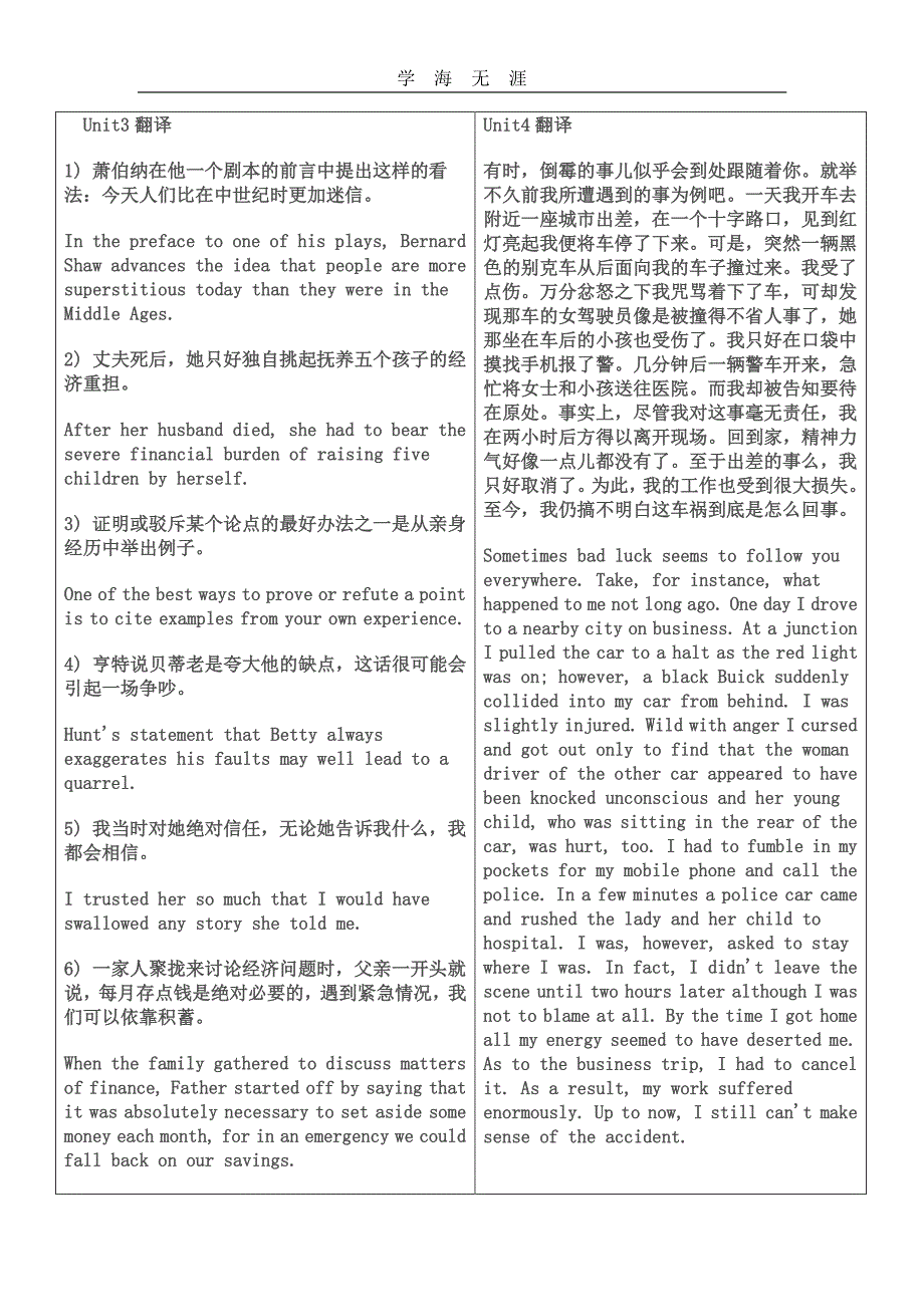 大学英语精读4翻译答案（11号）.pdf_第2页