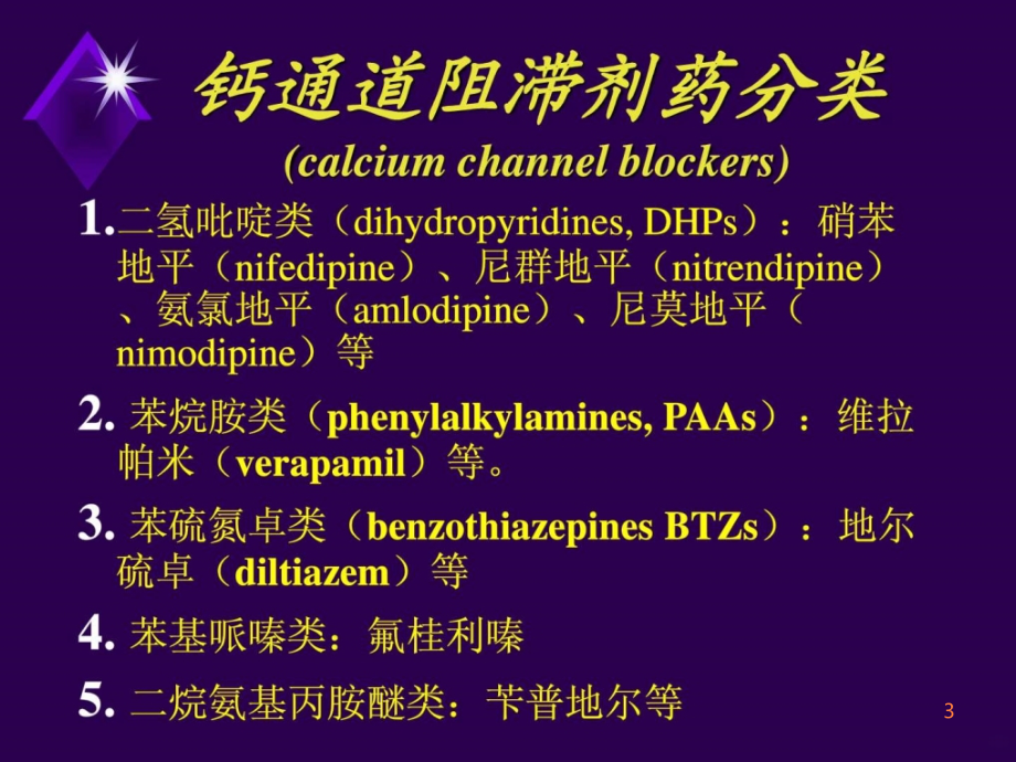 学习课件第十九章钙通道阻滞药第二十一章抗高血压药ppt课件_第3页