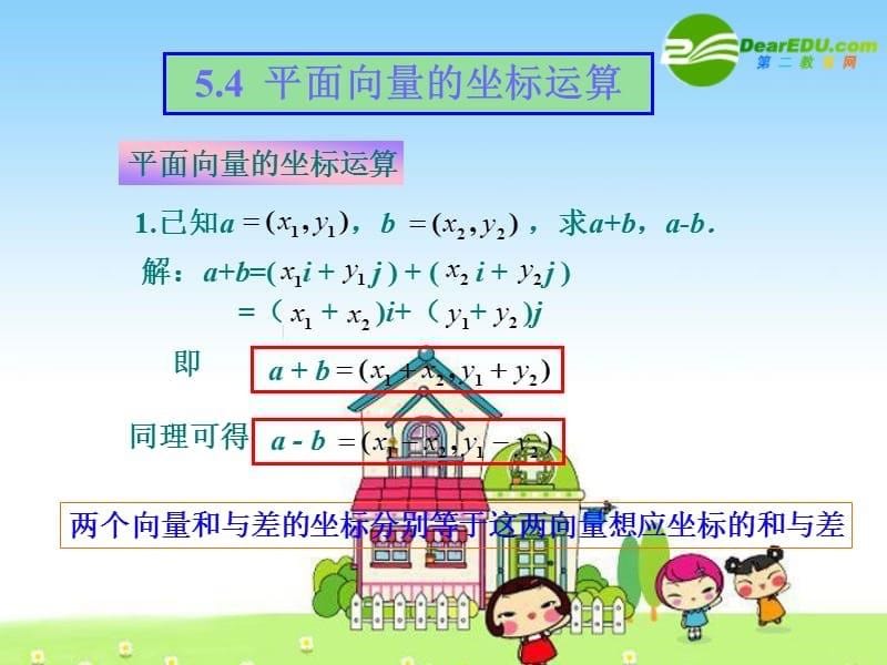 高中数学：《平面向量的坐标运算》专题教学指导课件（新人教版）.ppt_第5页