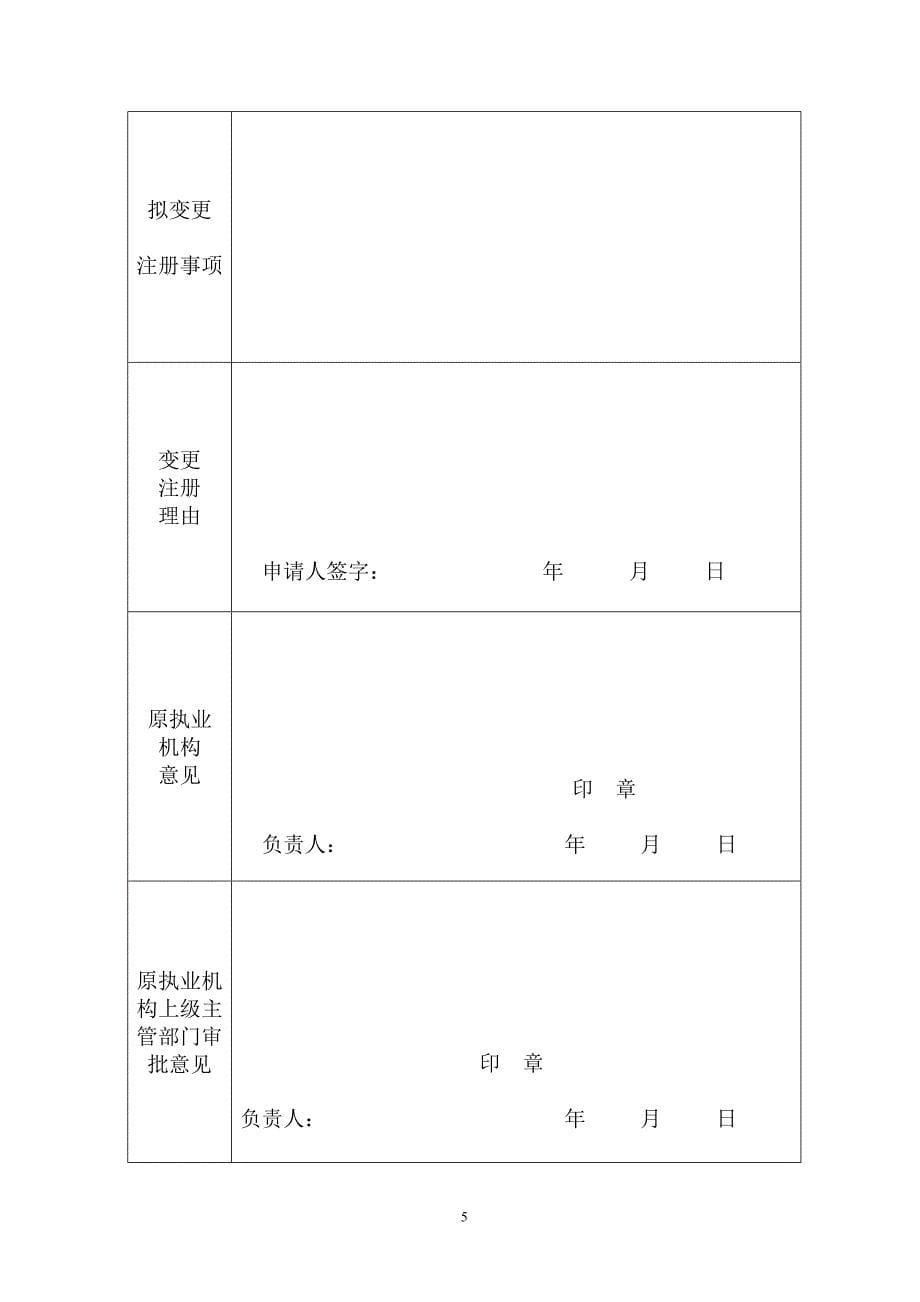 医师变更执业注册申请审核表及示范文本.doc_第5页