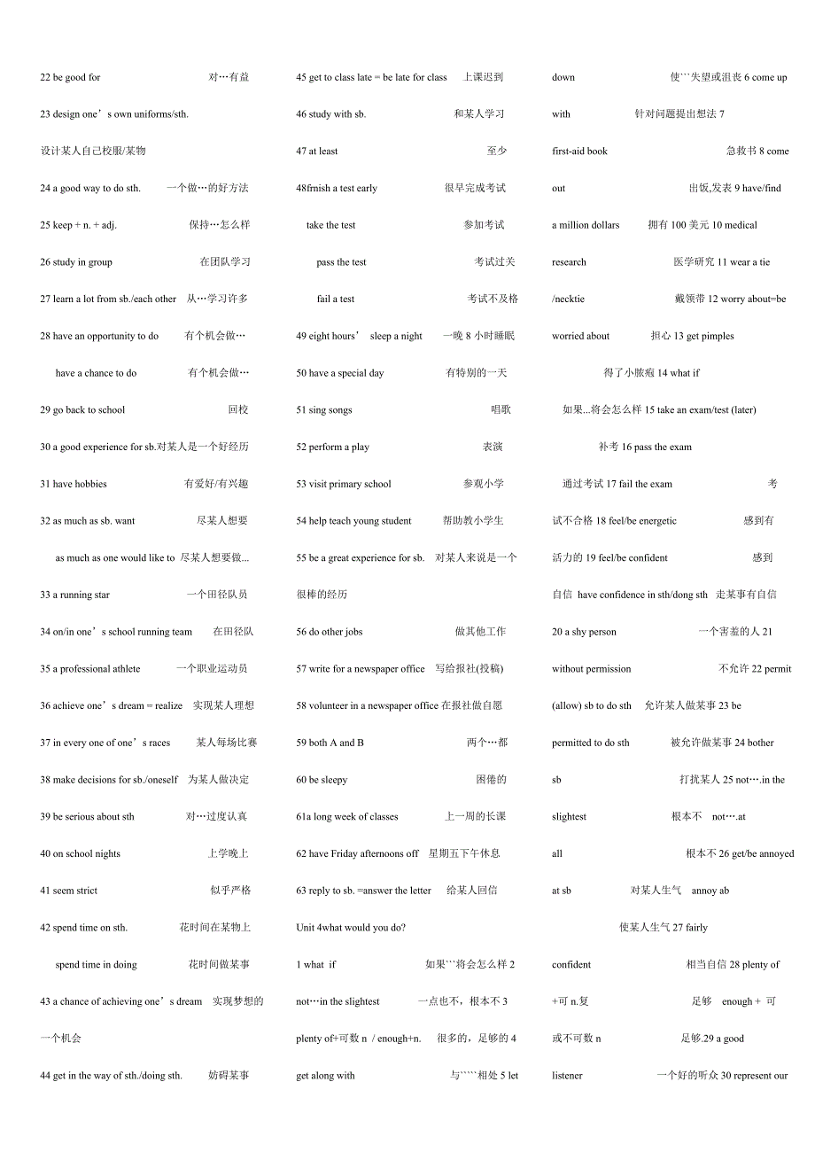 人教版英语九年级词组短语.doc_第4页