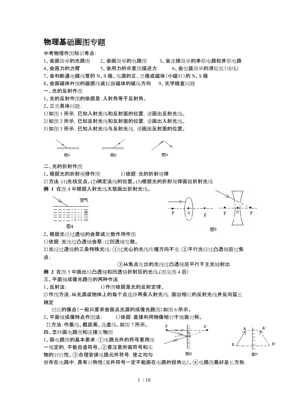 初中物理画图题集锦_第1页