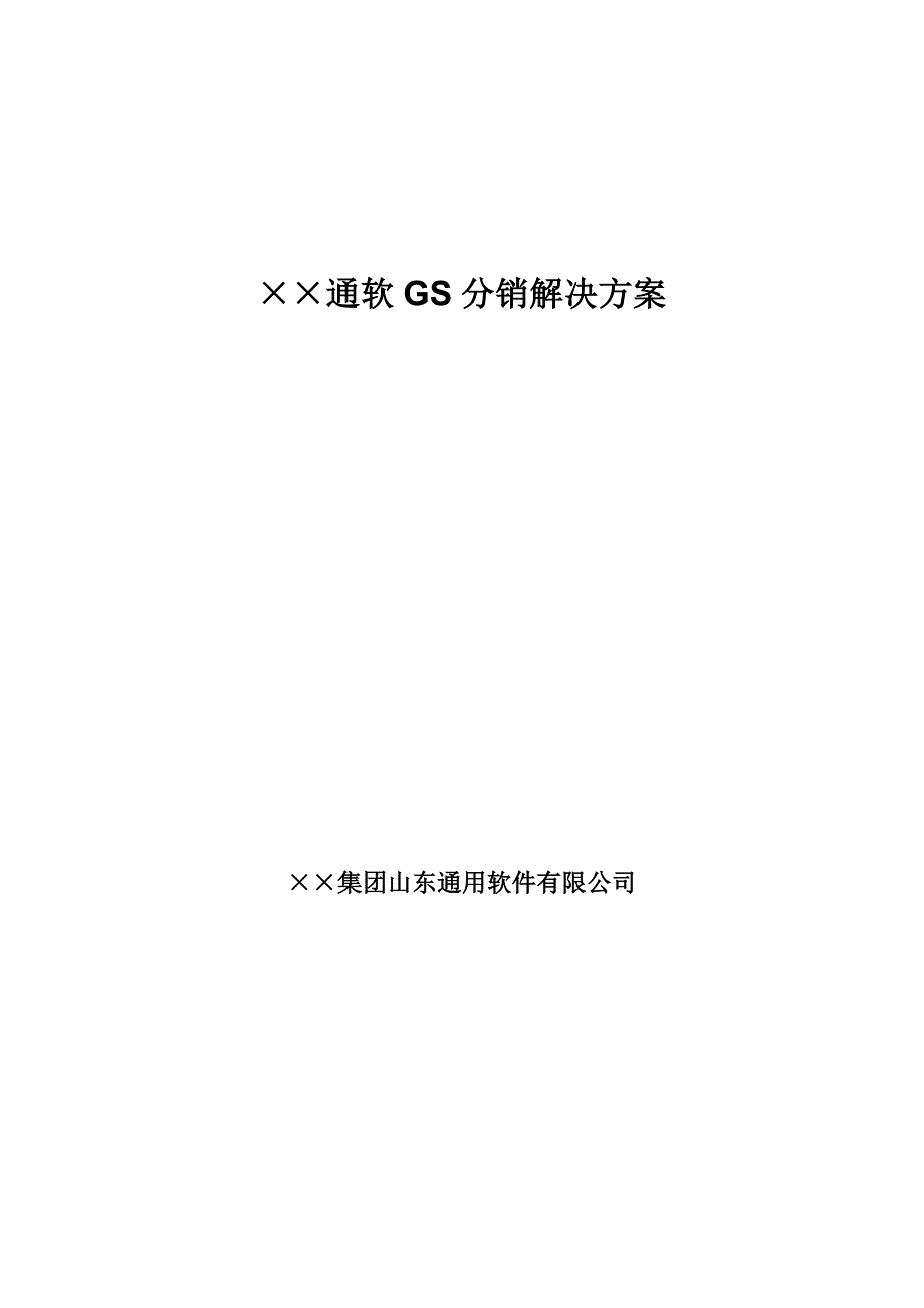 202X年通软GS分销解决方案介绍_第1页