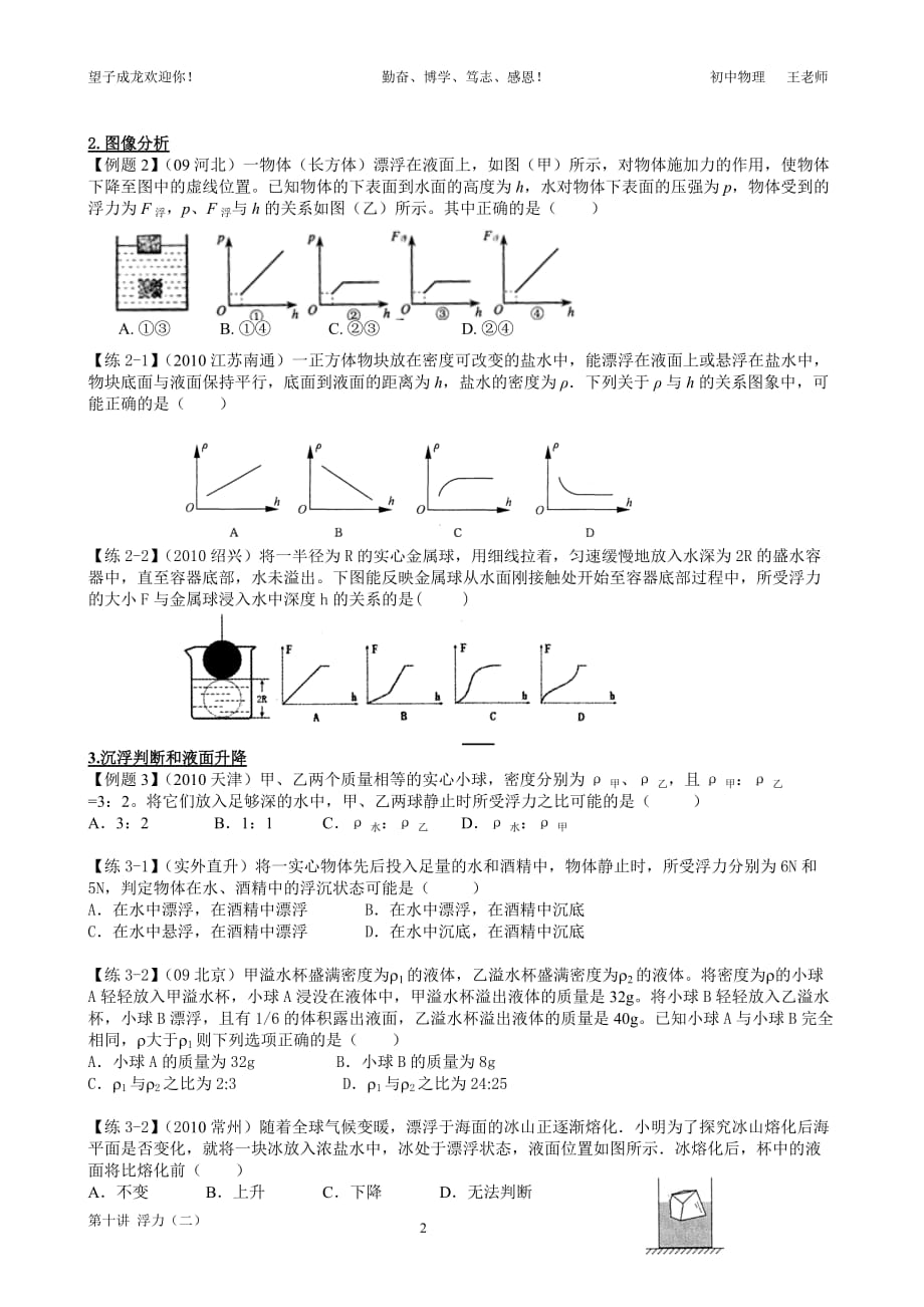 2012八年级物理(下)第10讲 浮力(二).doc_第2页