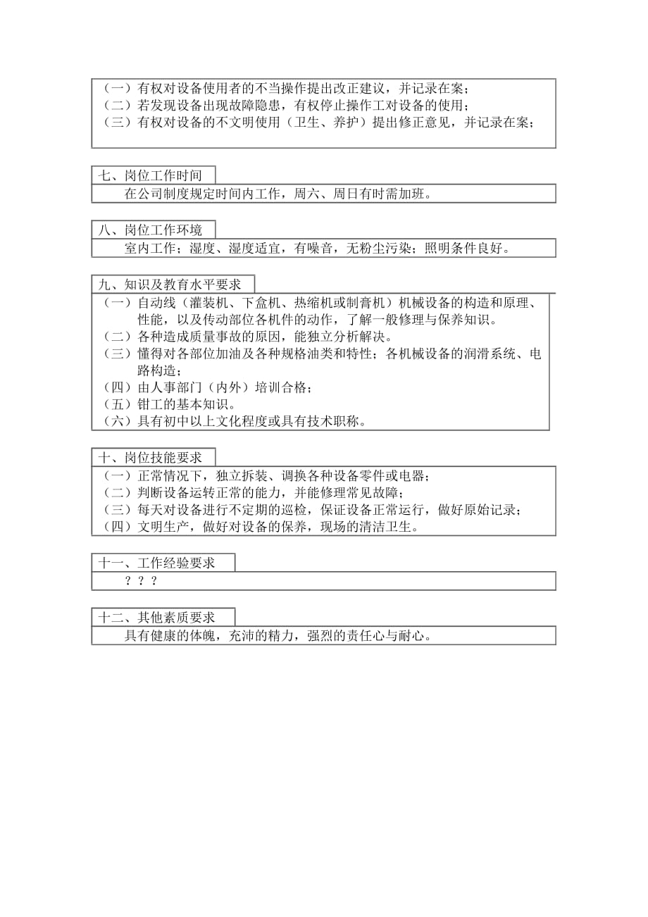 《新编》某口腔护理用品公司工作岗位说明书5_第2页