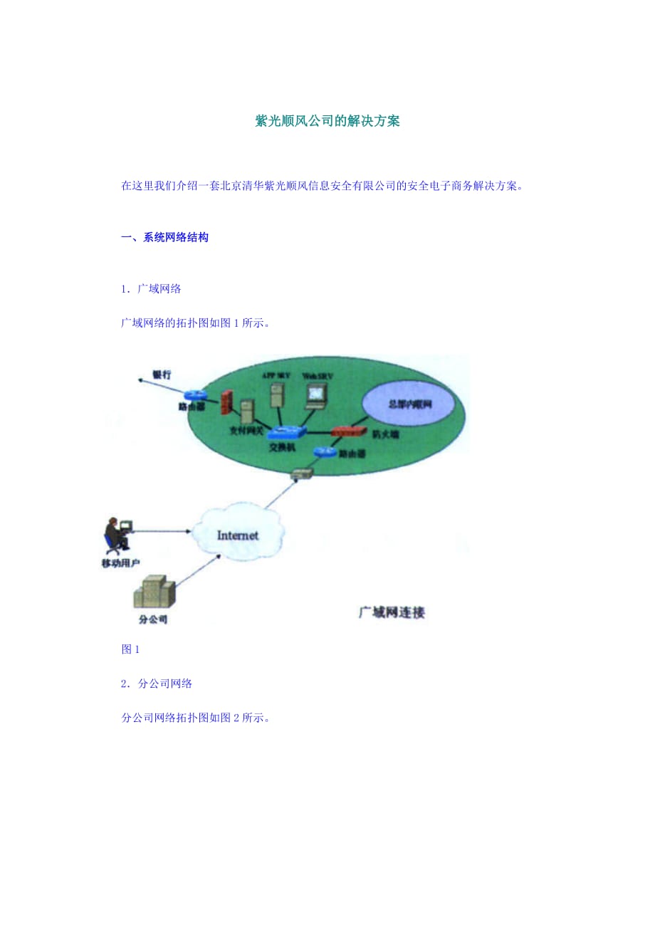 《新编》某公司信息网络及电子商务的解决方案_第1页