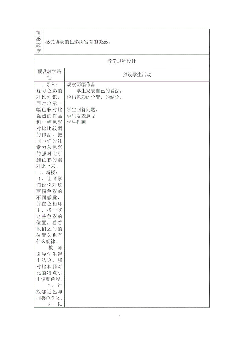 河北美术出版社五年级美术下册教案.doc_第2页