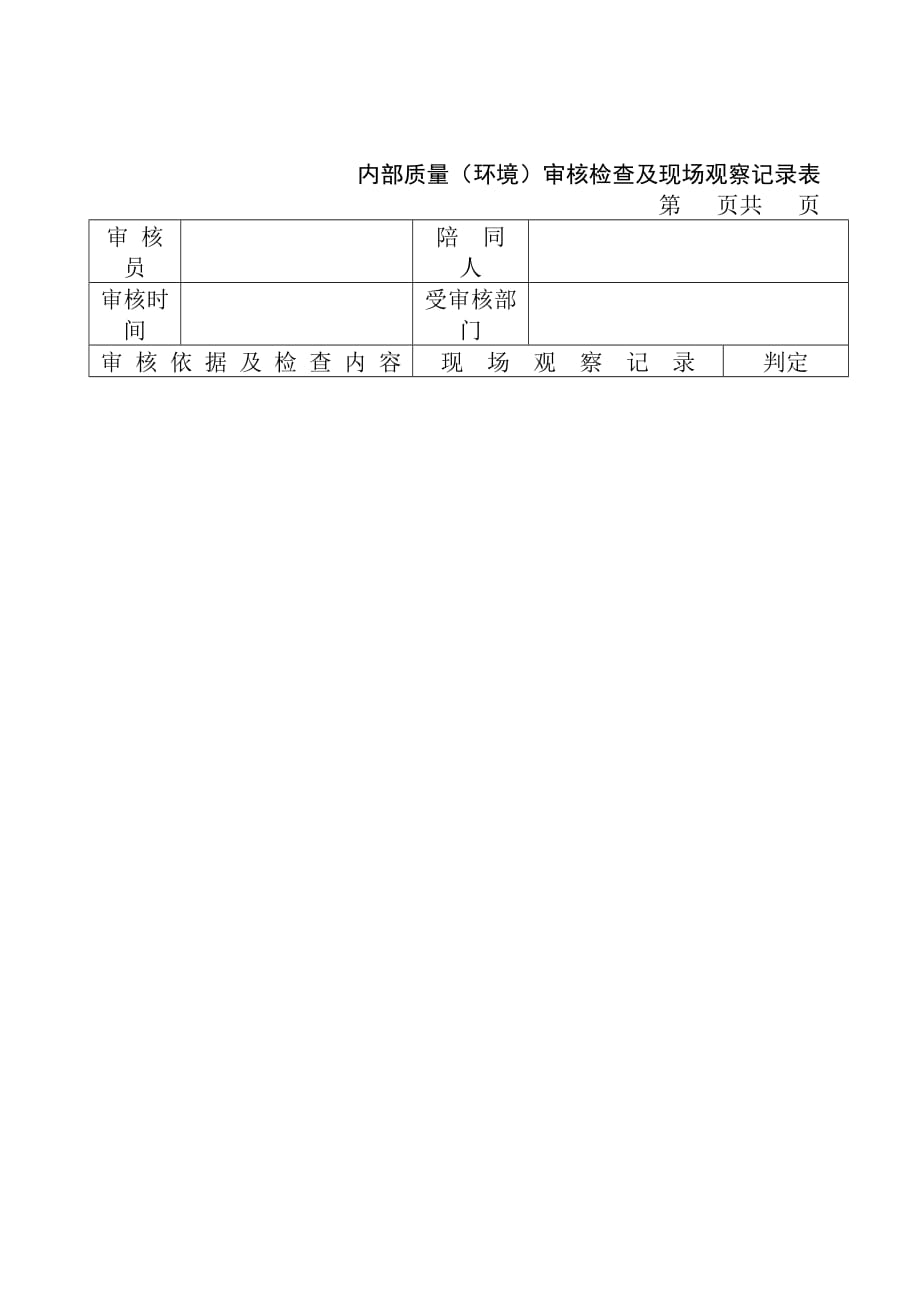 《新编》某公司质量管理表格汇总33_第1页