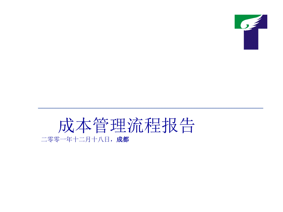 普华永道―天歌集团成本管理流程咨询报告_第1页