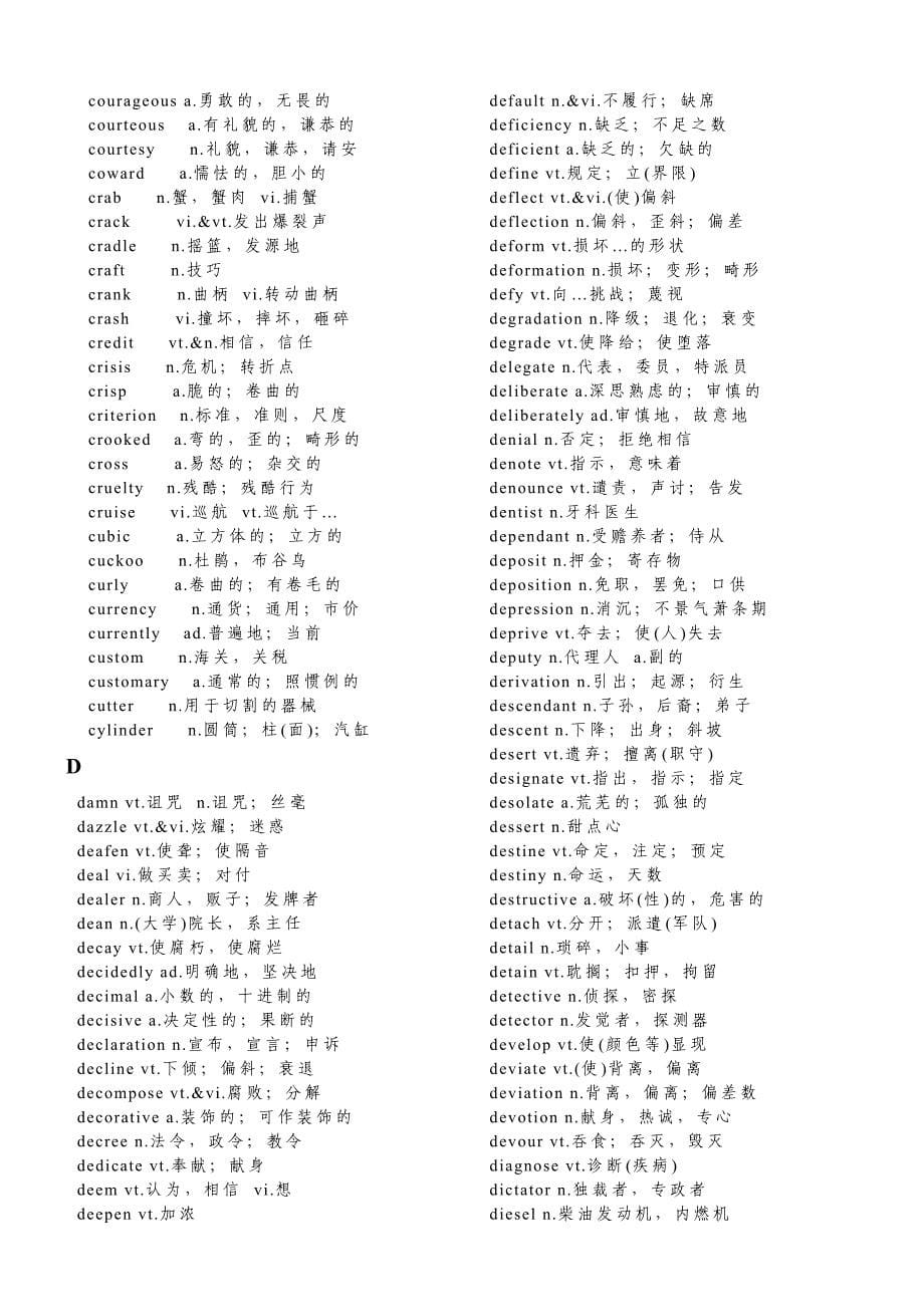 2012年12月英语六级超高频词汇+听力词汇_(精装打印版).doc_第5页