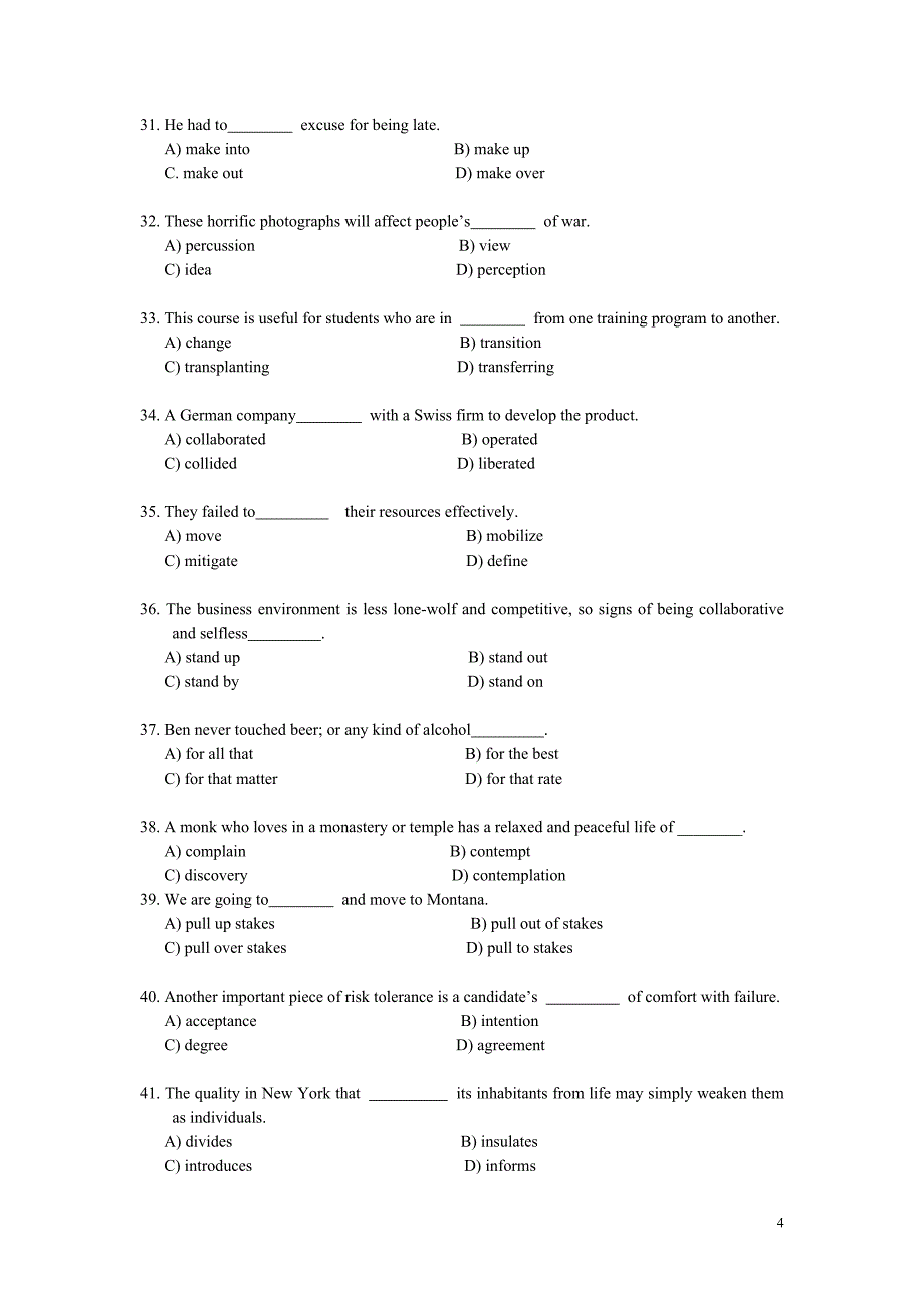 广东工业大学研究生英语期末考试历年试卷及答案.doc_第4页