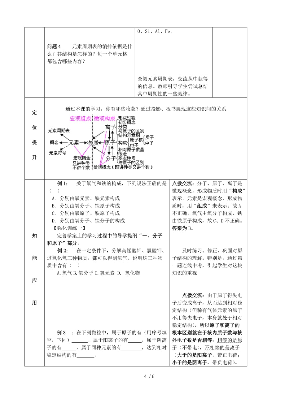 九年级化学上册第三单元物质构成的奥秘复习教案新人教版_第4页